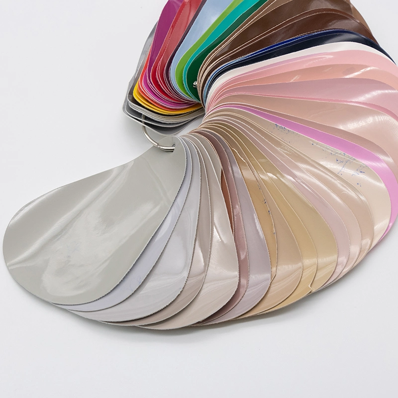 Colorful PVC Artificial Mirror Leather for Shoes Footwear