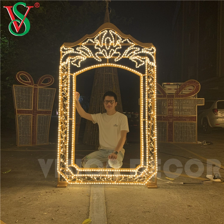 Festival LED 2D Rope Mirror Motif Lights for Christmas Decoration