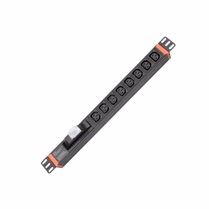6/8/10/12 Ports IEC PDU with Single Light Surge Protection for Vertical Horizontal Rack