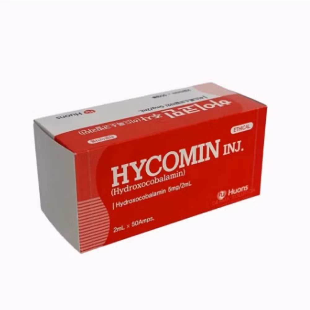 Korea&prime;s Best-Selling Huons Hycomin B12 Injection Hydroxocobalamin Is Used for Growth, Cell Reproduction, Hematopoiesis, Protein and Tissue Synthesis. It Can ALS