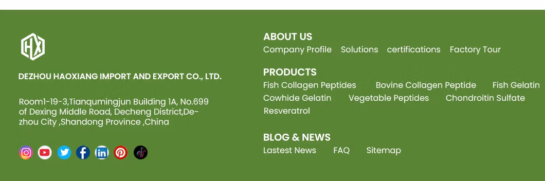 Haoxiang Wholesale Bulk High Purity Pea Peptides in Immune and Anti-Fatigue Customized Clear Hydrolyzed Instant Textured Isolate Peabean Peptides Protein Powder