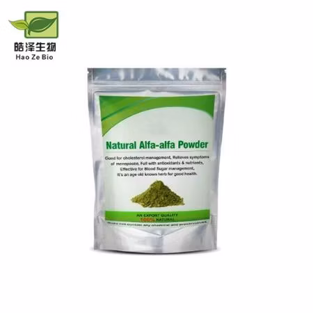 Customize Pure Alfalfa Powder 250g Small Packing Alfalfa Grass Powder Private Label Organic Alfalfa Powder