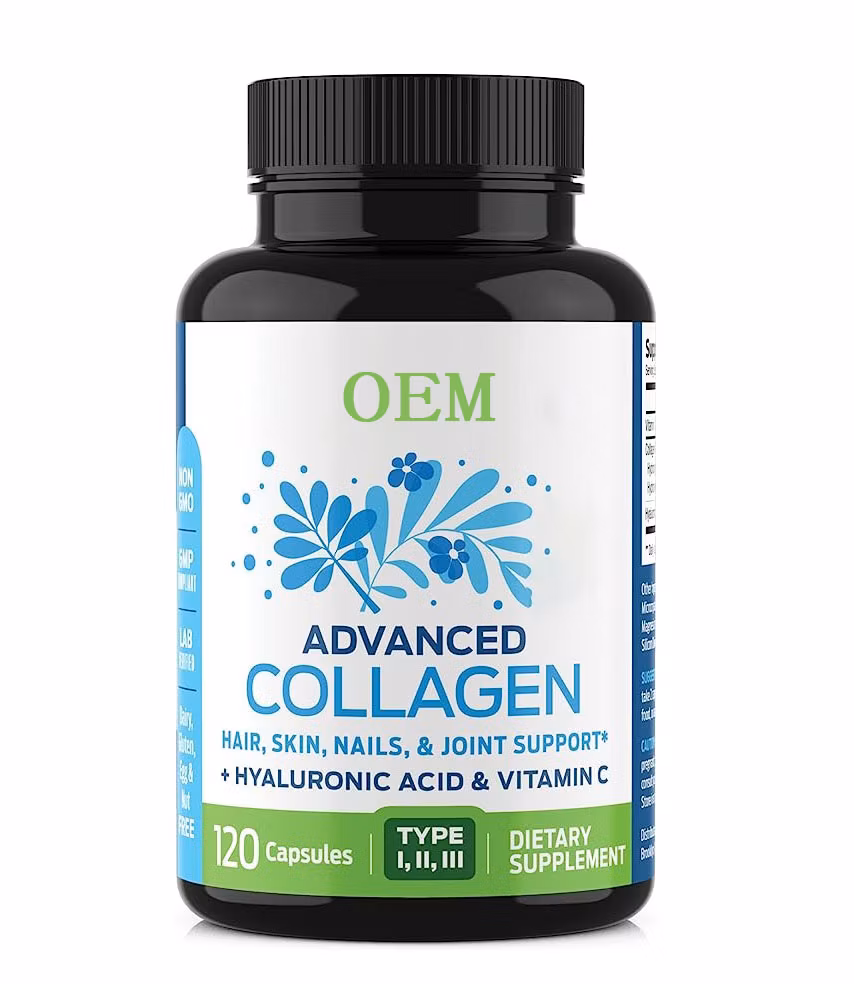 Natural Hydrolyzed Collagen Peptide Supplement Capsules for Beauty and Joint Health