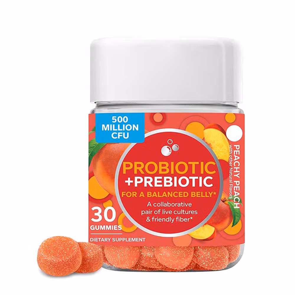 Digestive Support and Gut Health Probiotic Prebiotic Gummy Organic Fiber Probiotic Gummies