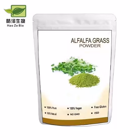 Customize Pure Alfalfa Powder 250g Small Packing Alfalfa Grass Powder Private Label Organic Alfalfa Powder