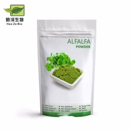 Customize Pure Alfalfa Powder 250g Small Packing Alfalfa Grass Powder Private Label Organic Alfalfa Powder