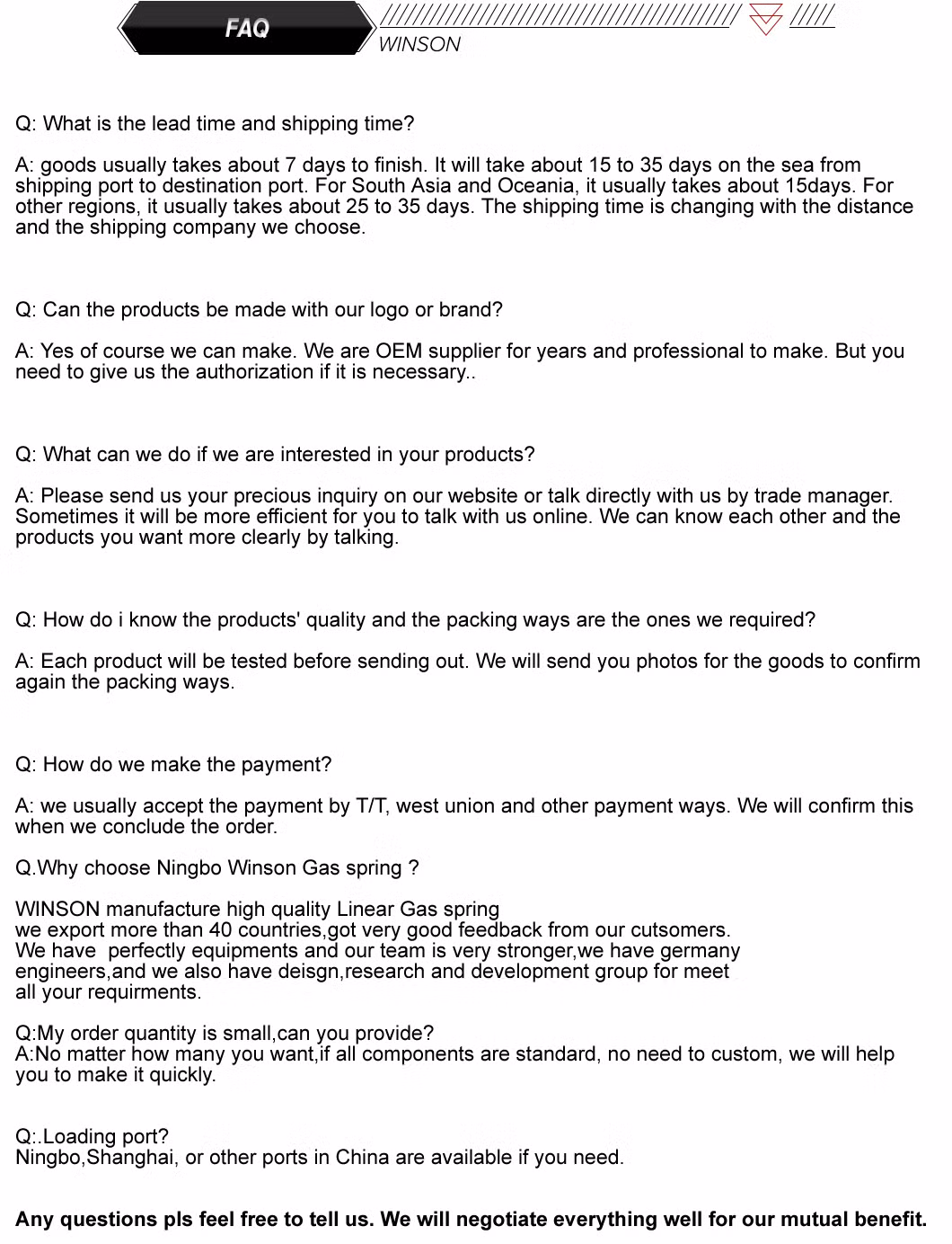 40mm Cylinder &amp; 20mm Piston Rod Large Gas Spring Long Length &amp; High Force