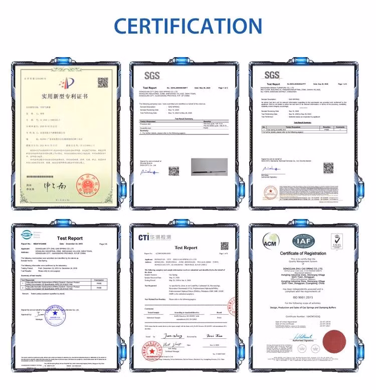 40mm Cylinder &amp; 20mm Piston Rod Large Gas Spring Long Length &amp; High Force