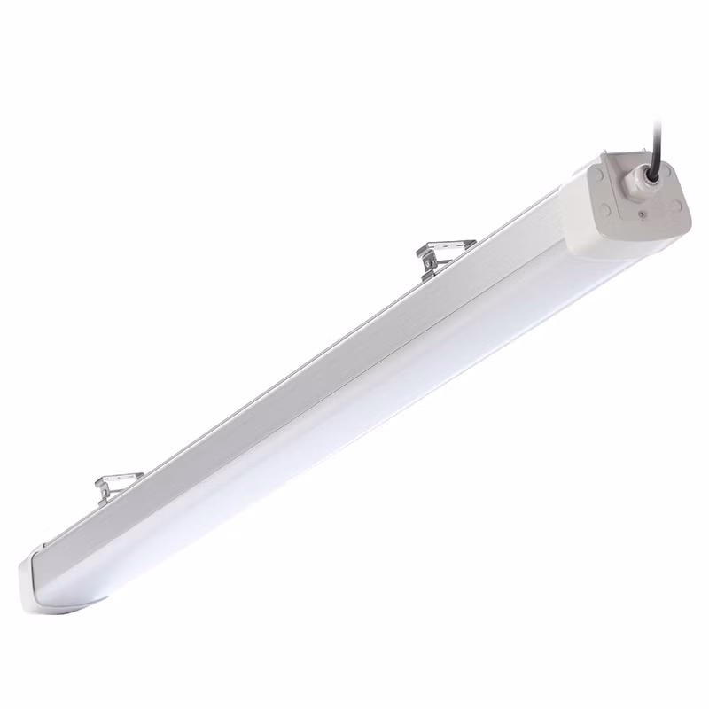4FT 8FT 150lm/W Waterproof IP66 40W 60W 100W LED Tunnel Lighting Linkable Weather Proof Light Motion Sensor 90min Emergency RGBW LED Tunnel Tri Proof Light