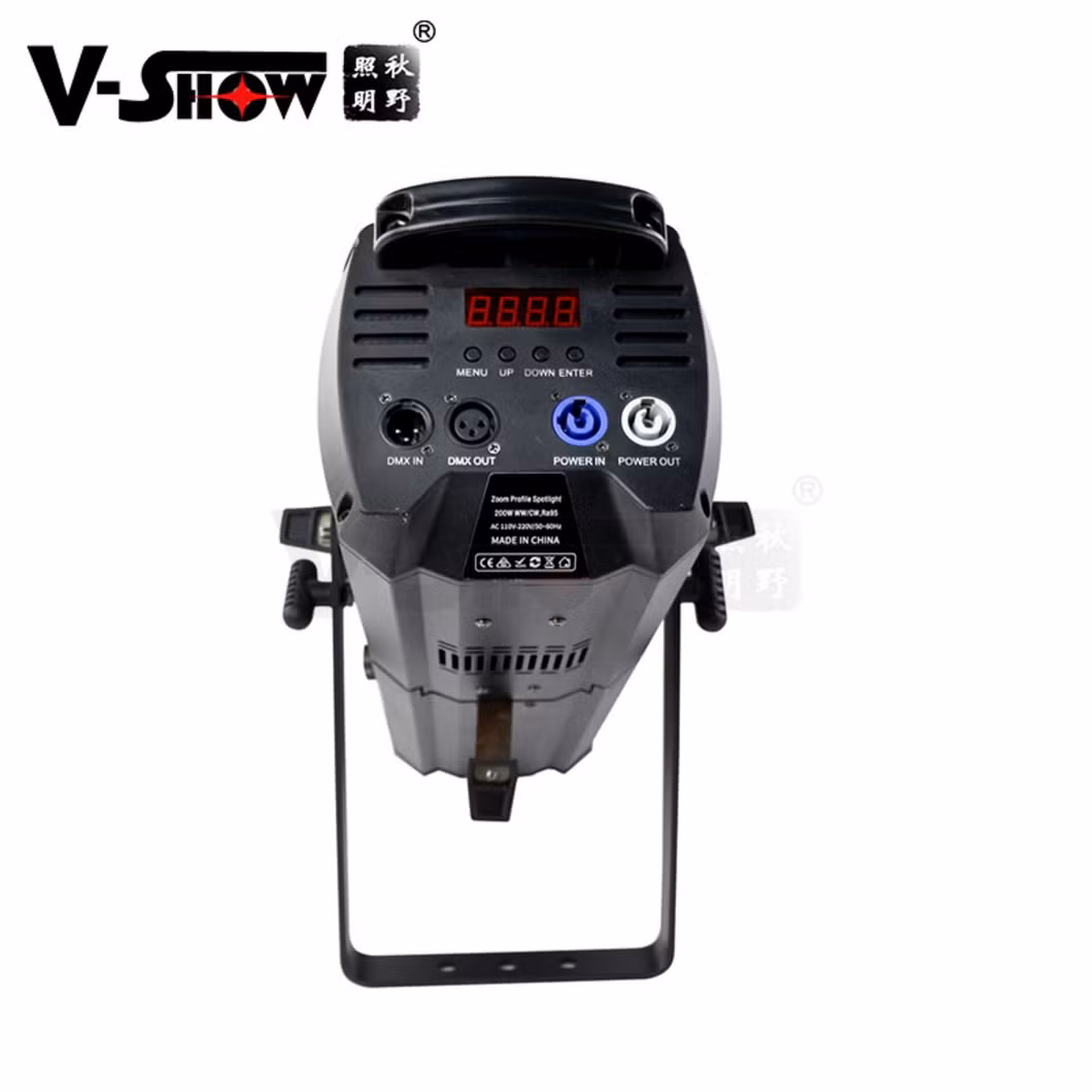 V-Show LED Zoom Profile Spotlight 200W Color Temperature Customize for Stage Light