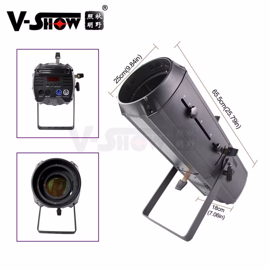 V-Show LED Zoom Profile Spotlight 200W Color Temperature Customize for Stage Light