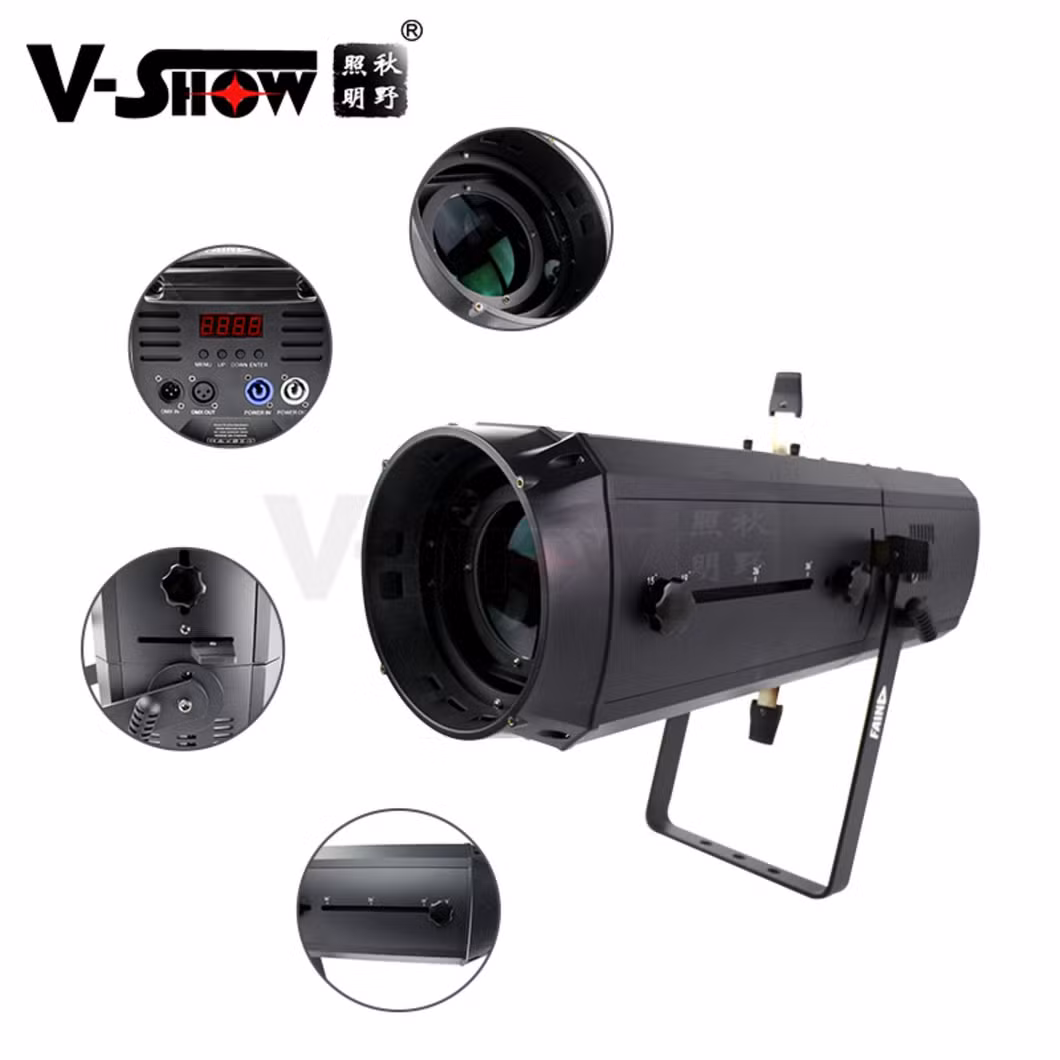 V-Show LED Zoom Profile Spotlight 200W Color Temperature Customize for Stage Light