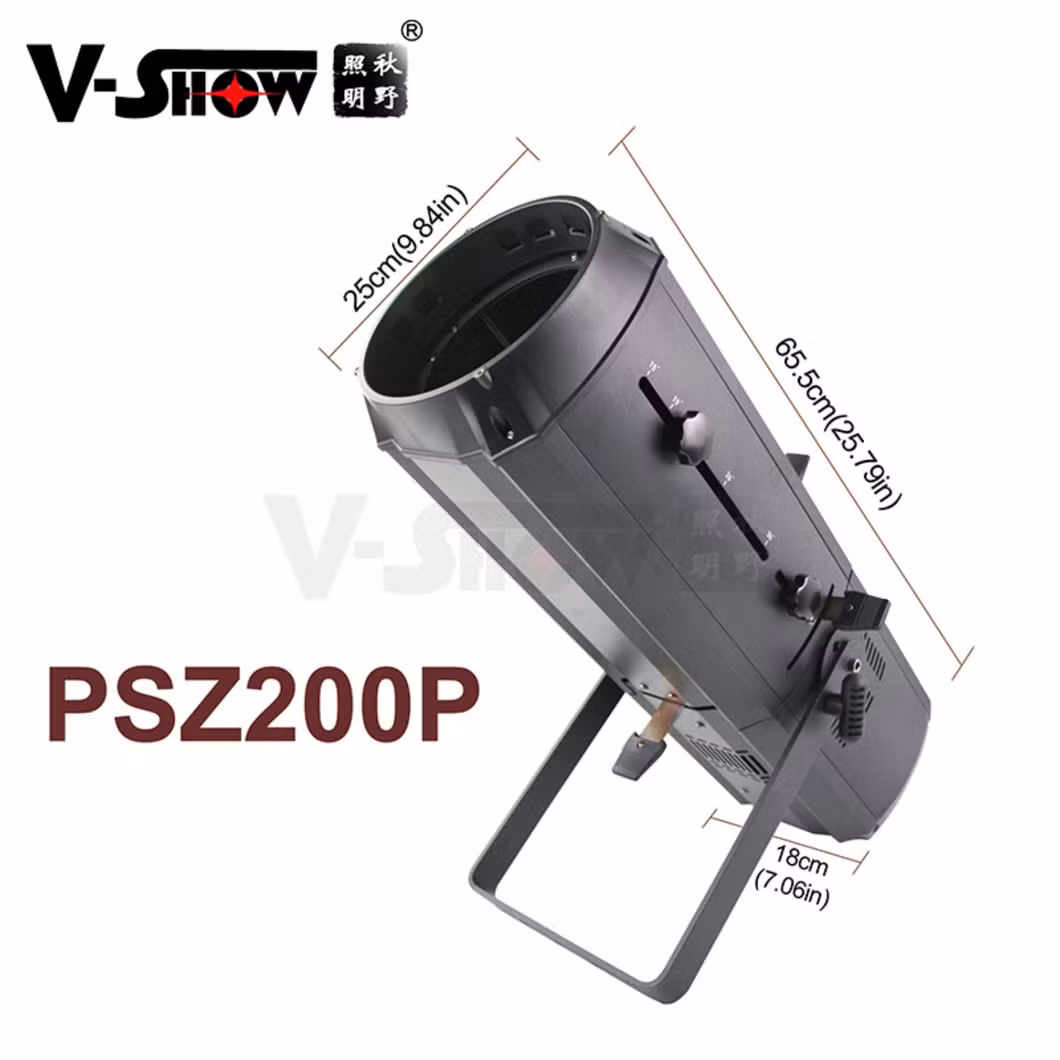 V-Show LED Zoom Profile Spotlight 200W Color Temperature Customize for Stage Light