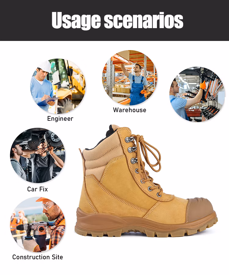 Hot Sale Fashionable Good Quality Chelsea S3 Leather Working Boots Industrial Mining Safety Shoes for Men