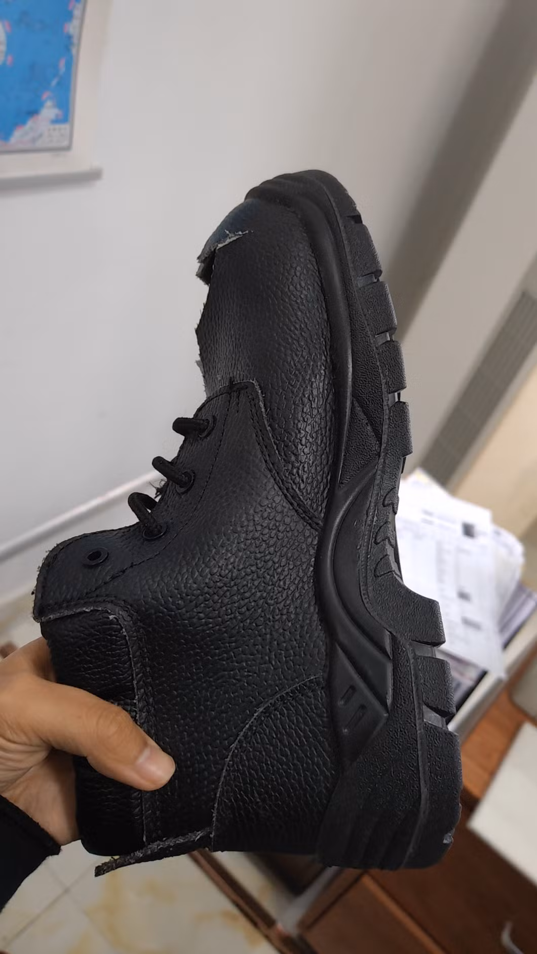 Cow Split Leather PU Injection Man Safety Shoe (work Shoe)