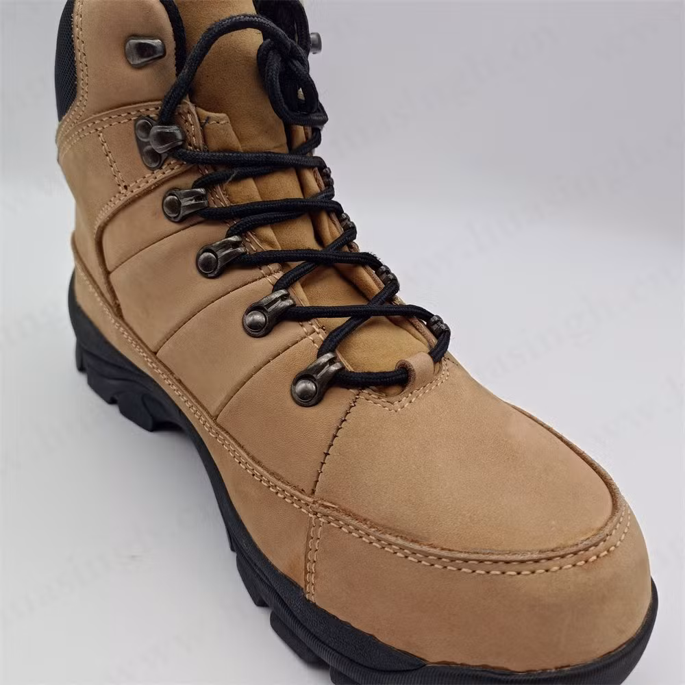 Lxg, Top-Level Nubuck Leather Waterproof Outdoor Hiking Boot Honey Color Cushioning EVA+Rubber Outsole Sport Safety Boot HSS008