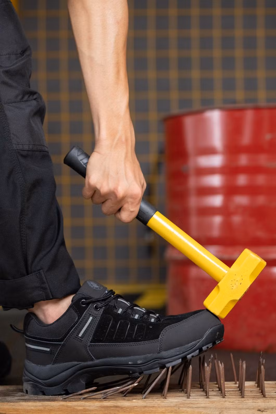 Anti-Shock Puncture Proof Work Boots with Rubber Durable Outsole Forwarehouse Labor