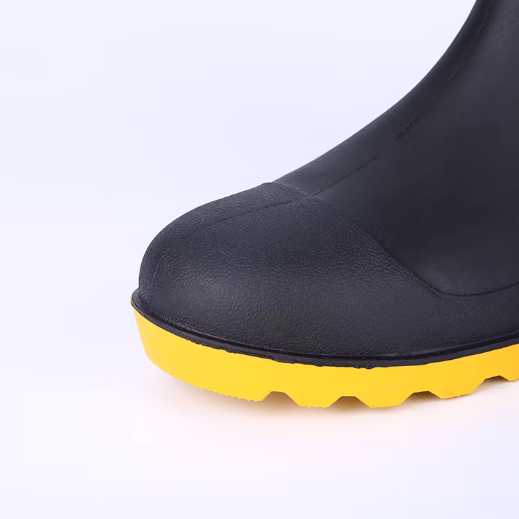 CE Verified Waterproof Steel Toe Steel MID Plate PVC Safety Rain Boots