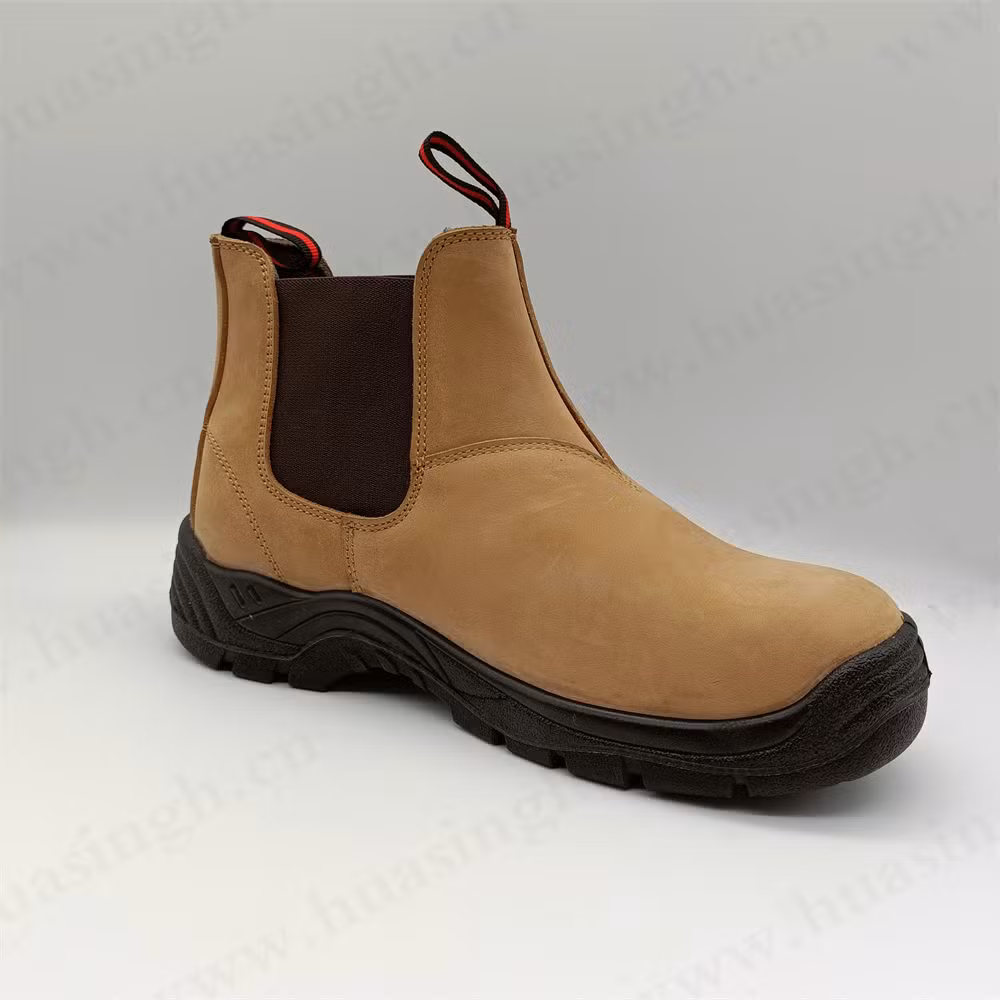 Gww, Oil Proof Waterproof Top Level Nubuck Leather Security Shoe with Side Stretch Fabric Anti-Puncture PU/PU Injection Outsole S3 Safety Shoe HSB269