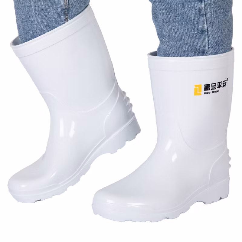 Anti Slip Safety Work Shoes PVC Waterproof Boys Outside Walking Rain Boots