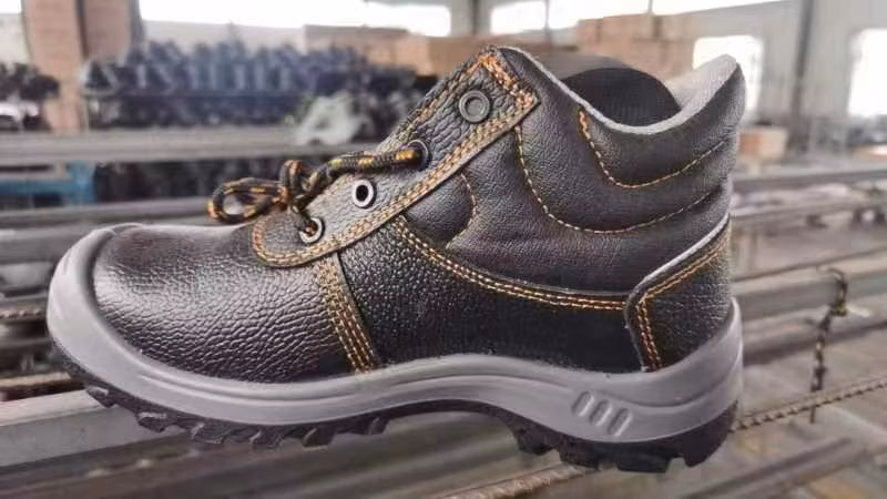 Cow Split Leather PU Injection Man Safety Shoe (work Shoe)