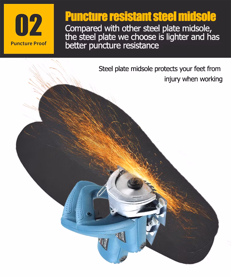 Hot Sale Fashionable Good Quality Chelsea S3 Leather Working Boots Industrial Mining Safety Shoes for Men