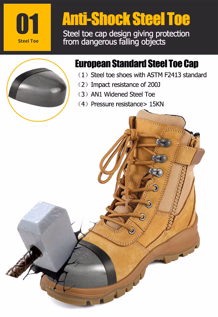 Hot Sale Fashionable Good Quality Chelsea S3 Leather Working Boots Industrial Mining Safety Shoes for Men