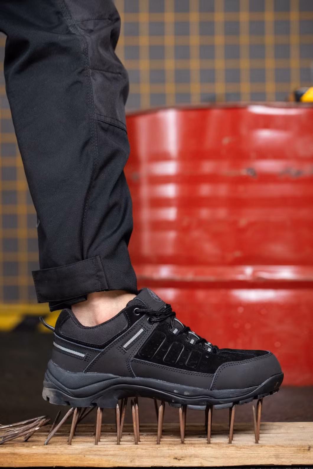 Anti-Shock Puncture Proof Work Boots with Rubber Durable Outsole Forwarehouse Labor
