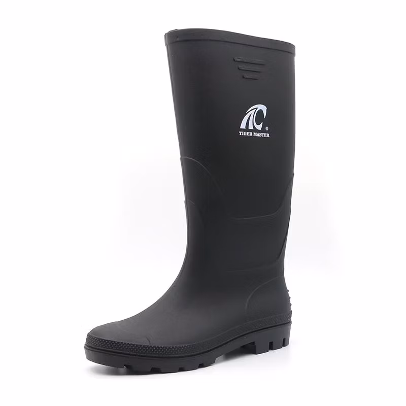 CE Verified Oil Slip Resistant Waterproof Light Weight Garden PVC Rain Boots for Men