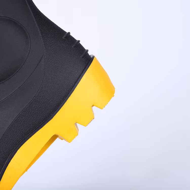CE Verified Waterproof Steel Toe Steel MID Plate PVC Safety Rain Boots