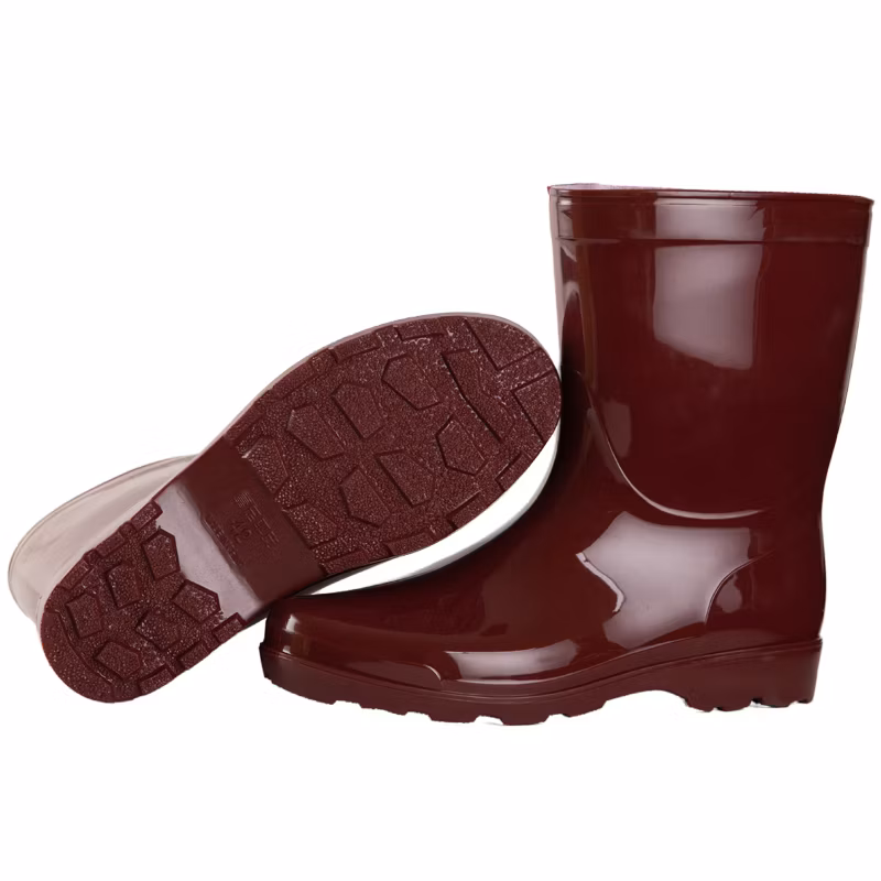 Anti Slip Safety Work Shoes PVC Waterproof Boys Outside Walking Rain Boots