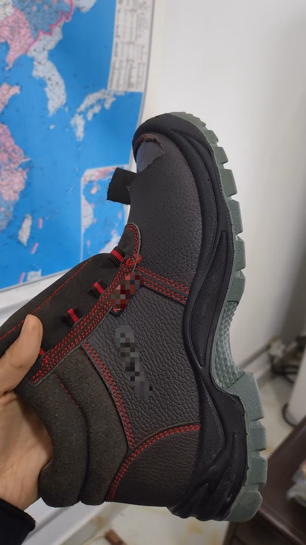 Cow Split Leather PU Injection Man Safety Shoe (work Shoe)