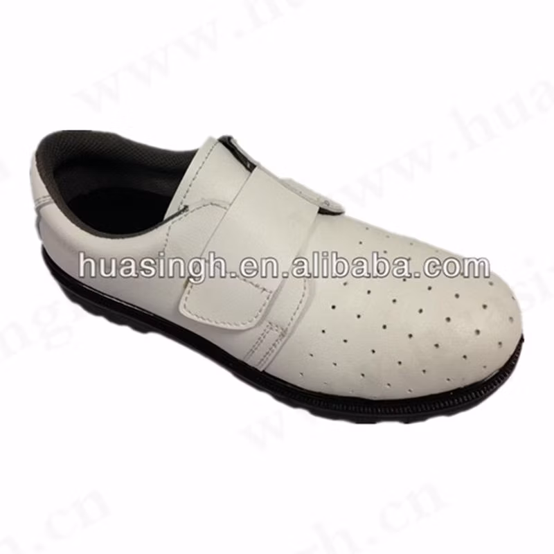 Lxg, Lab Anti-Static Acid Resistant PU Sole Work Shoe with Air Hole Steel Toe Insert White Safety Shoe Popular in Qatar Hsw017
