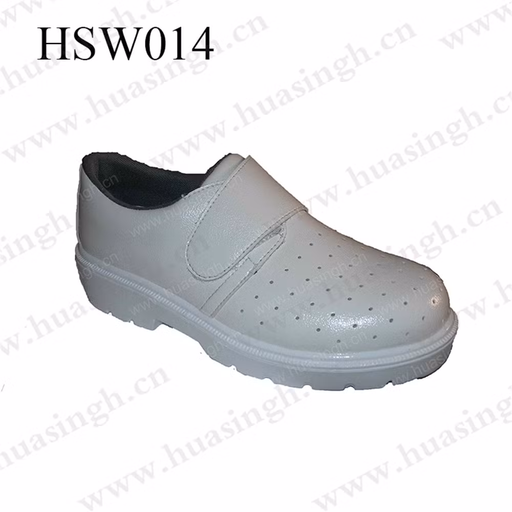Lxg, Lab Anti-Static Acid Resistant PU Sole Work Shoe with Air Hole Steel Toe Insert White Safety Shoe Popular in Qatar Hsw017