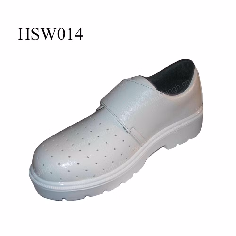 Lxg, Lab Anti-Static Acid Resistant PU Sole Work Shoe with Air Hole Steel Toe Insert White Safety Shoe Popular in Qatar Hsw017