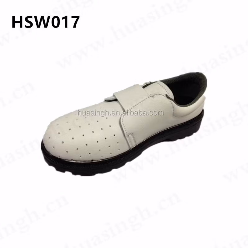 Lxg, Lab Anti-Static Acid Resistant PU Sole Work Shoe with Air Hole Steel Toe Insert White Safety Shoe Popular in Qatar Hsw017