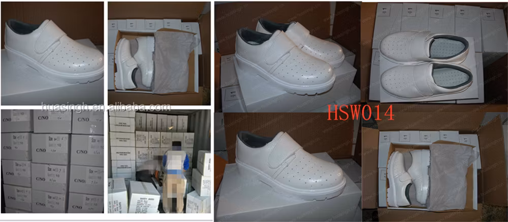 Lxg, Lab Anti-Static Acid Resistant PU Sole Work Shoe with Air Hole Steel Toe Insert White Safety Shoe Popular in Qatar Hsw017