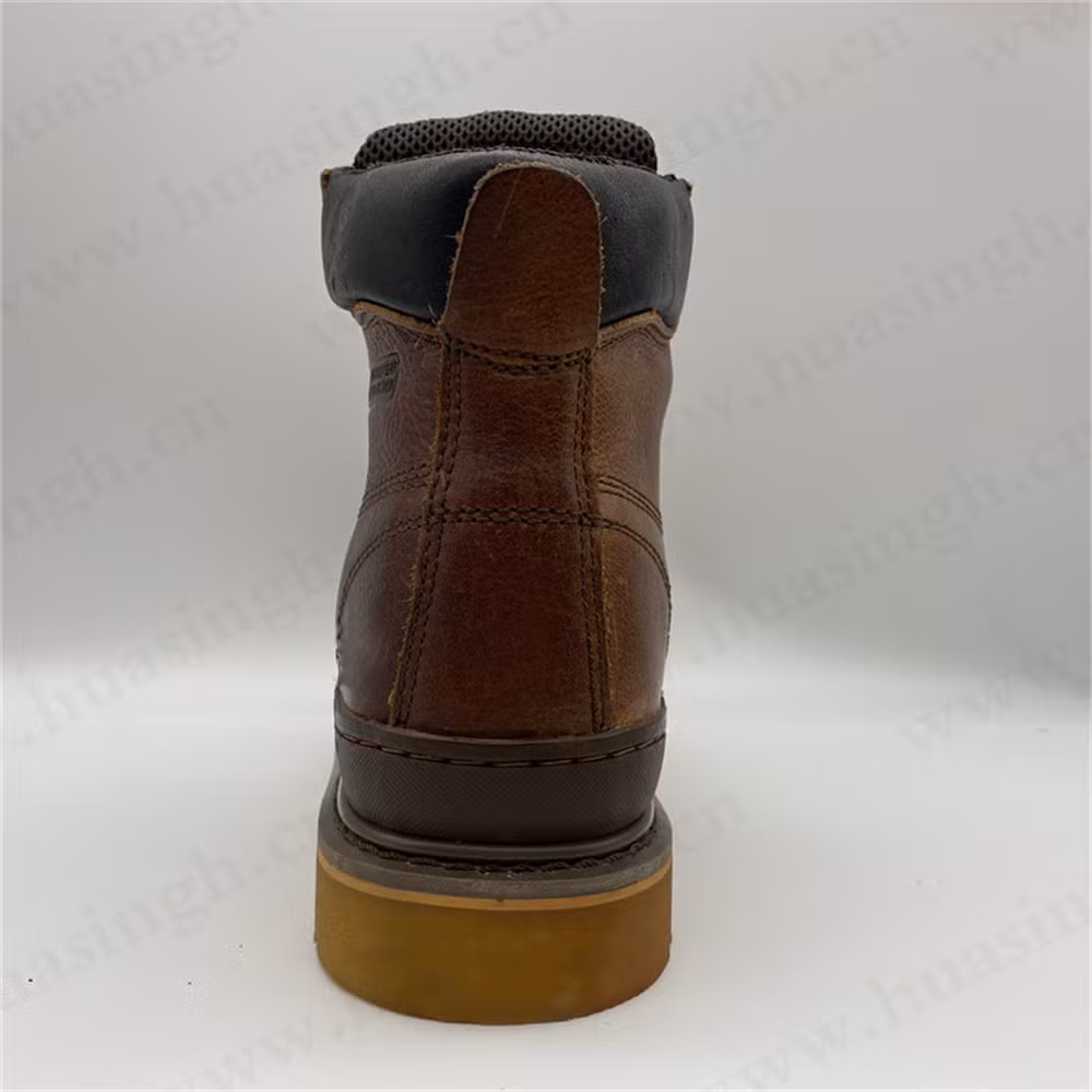 Lxg, Nice Quality Crazy Horse Leather Upper Middle-Cut Safety Boot Anti-Corrosion Goodyear Rubber Outsole Work Boot HSB337