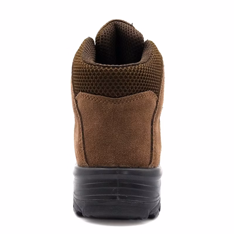 Brown Suede Leather Composite Toe Anti Puncture 18kv Insulation Safety Electric Shoes