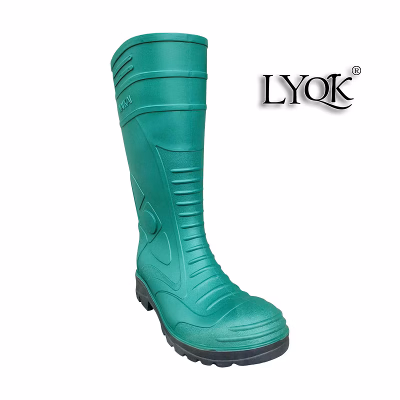 807 Double Steel Toe Midsole Waterproof Rubber PVC Working Protective Rain Boots