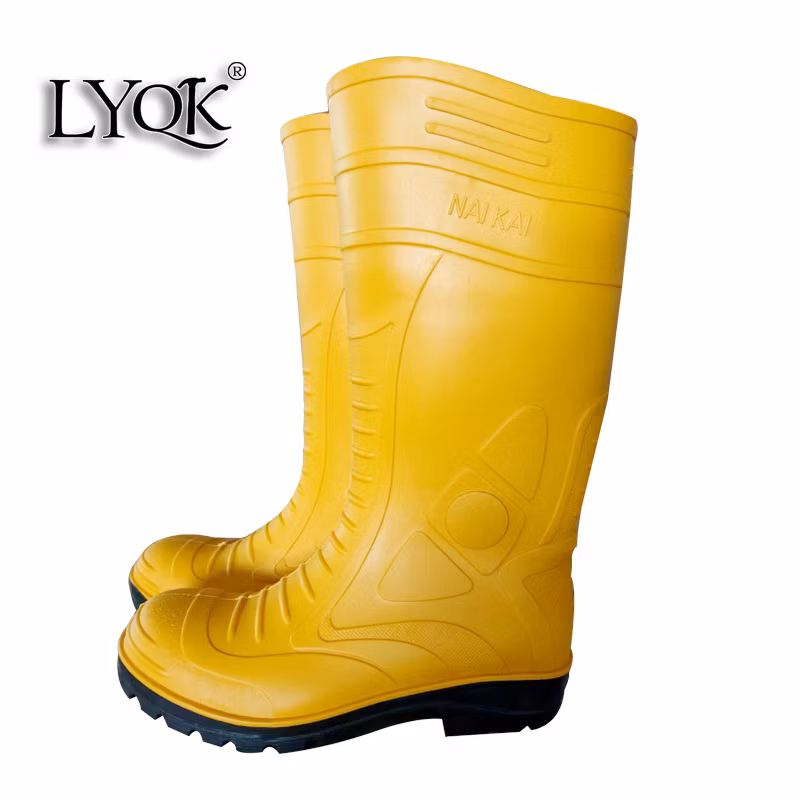 807 Double Steel Toe Midsole Waterproof Rubber PVC Working Protective Rain Boots