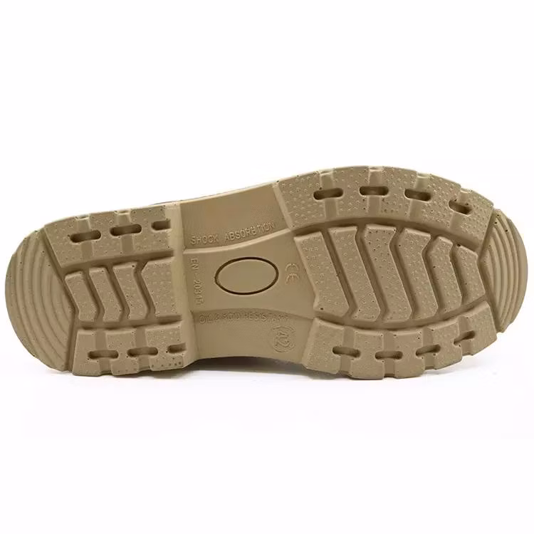 Oil Resistant Anti Slip Split Nubuck Leather Steel Toe Puncture Proof Labour Protection Construction Safety Shoes with Steel Toe for Men