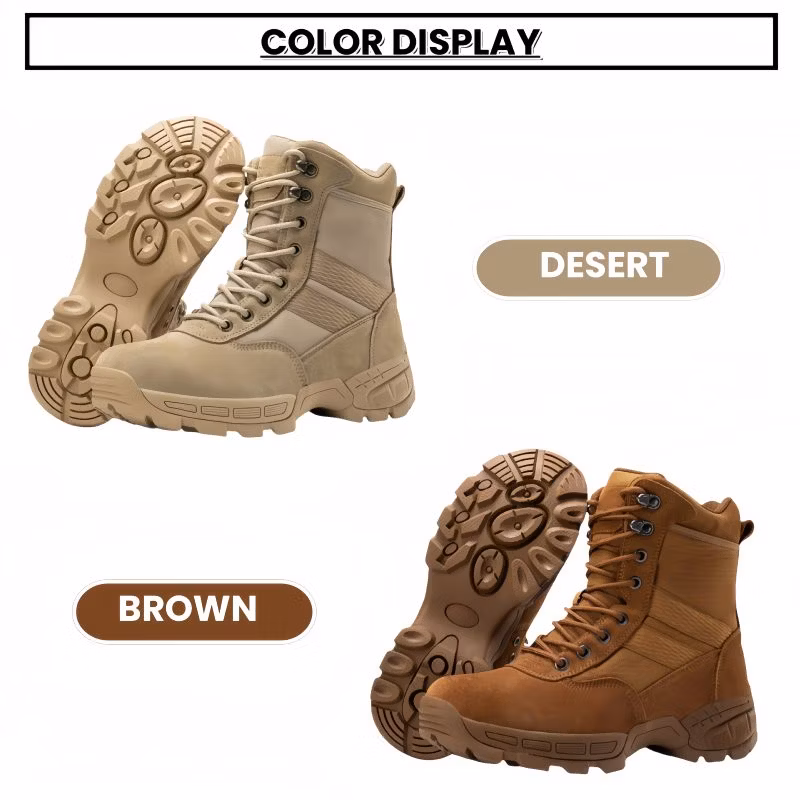 Military Army Hiking Leather Rubber Sole Jungle Desert Sports Work Tactical Boot