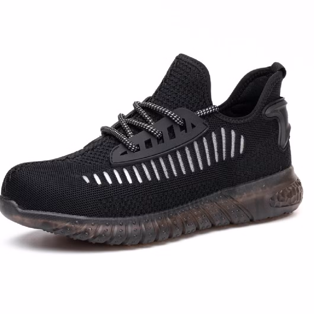 Black Waterproof Leather Safety Boots with Rubber Outsole