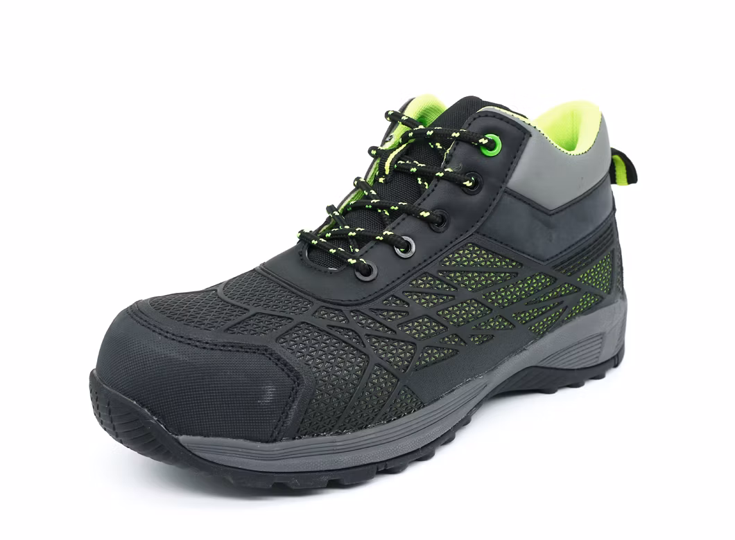 Lemon Yellow Men Sport Steel Toe Protection Safety Boot