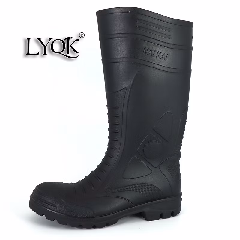 807 Double Steel Toe Midsole Waterproof Rubber PVC Working Protective Rain Boots
