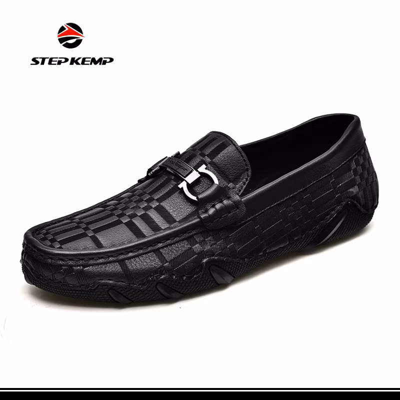 Men&prime;s Spring and Summer Casual Leather Shoes Driving Loafers Ex-23L1027
