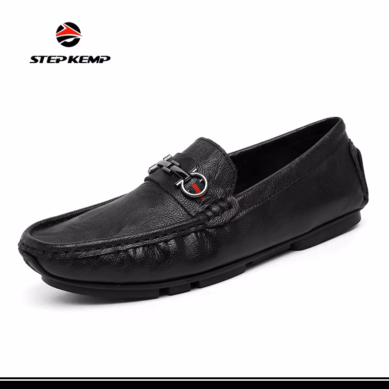 Men&prime;s Spring and Summer Casual Leather Shoes Driving Loafers Ex-23L1027