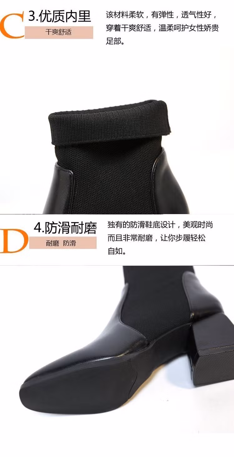 Zonxan Half Boots Leather Shoes Knight Boots Rhinestone Snake Strass Wraparound Low Heel Heavy Duty Women Luxury Designer Factory Footwear