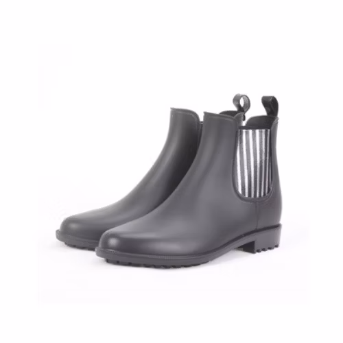 PVC Ankle Rain Boots with Beautiful Elastic Cord for Women